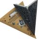 Preview: Baby Kala Black / Silverglitter - Foldable glowing Paperstar with 5 points, 40 cm